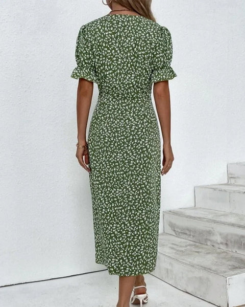 Pizza 3D-Druck Damenkleid - Lässiges Sommerkleid Mit Taschen & Rundhals