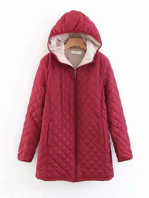 Theresa | Warme Steppjacke mit Kapuze