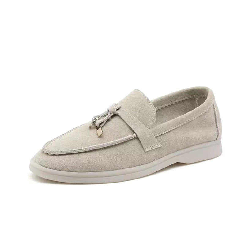 Damenleder-Loafer mit schickem Schnallendetail