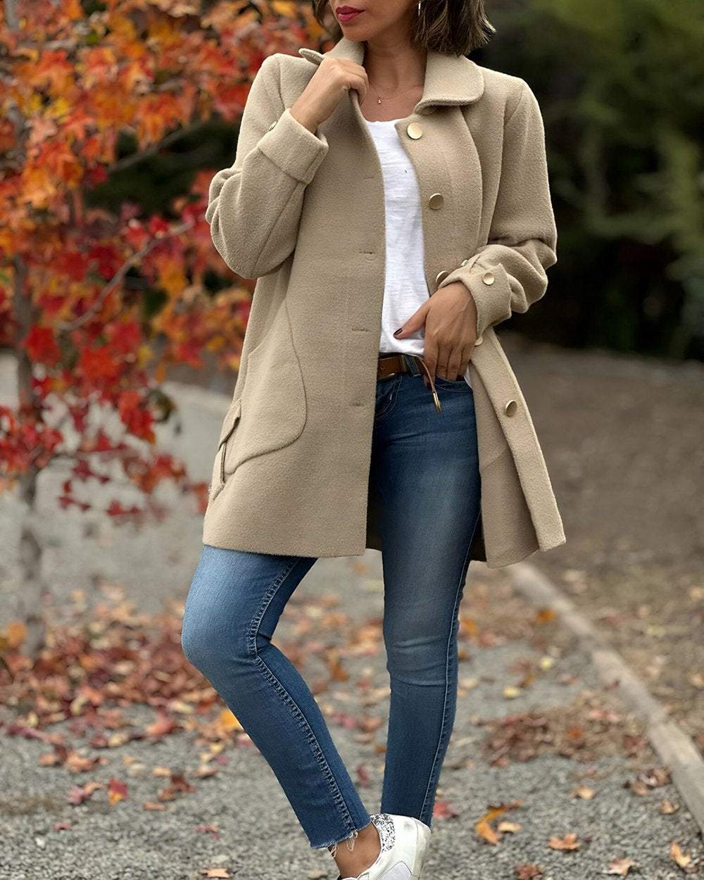 Schicke Jacke mit seitlichem Knoten elegant