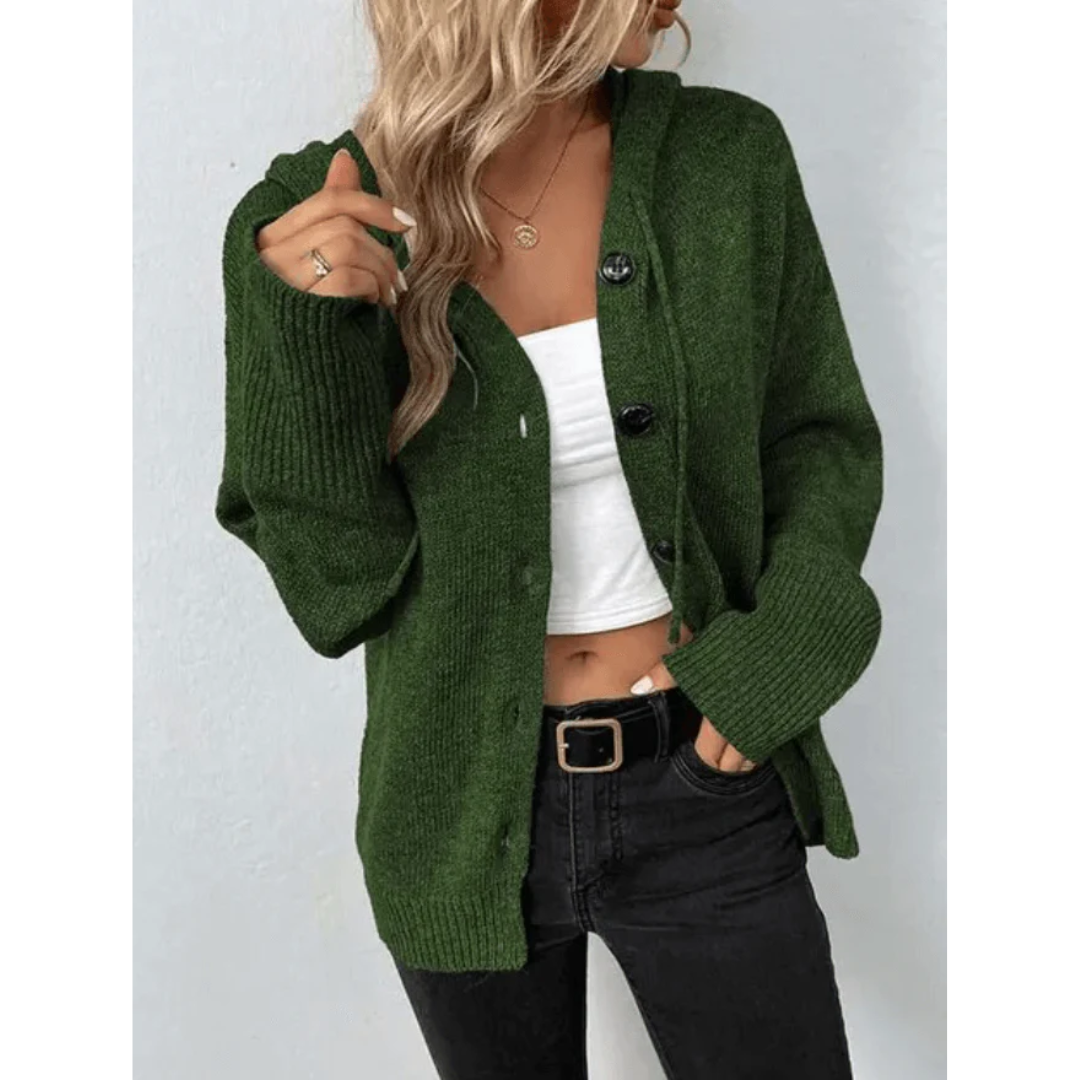 Gemütliche Strick-Cardigan mit Knopfleiste für Damen