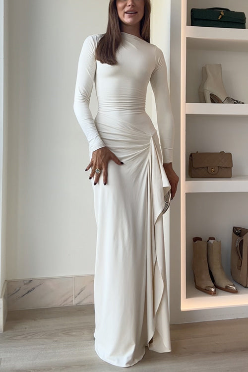 Elegantes fließendes Chiffon-Abendkleid