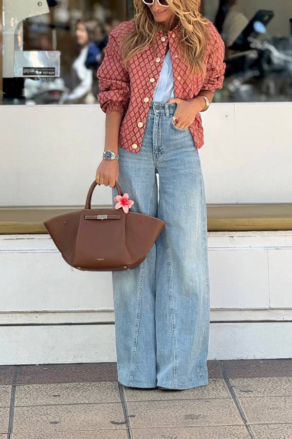 Leichte bedruckte Jacke für trendigen Alltagslook