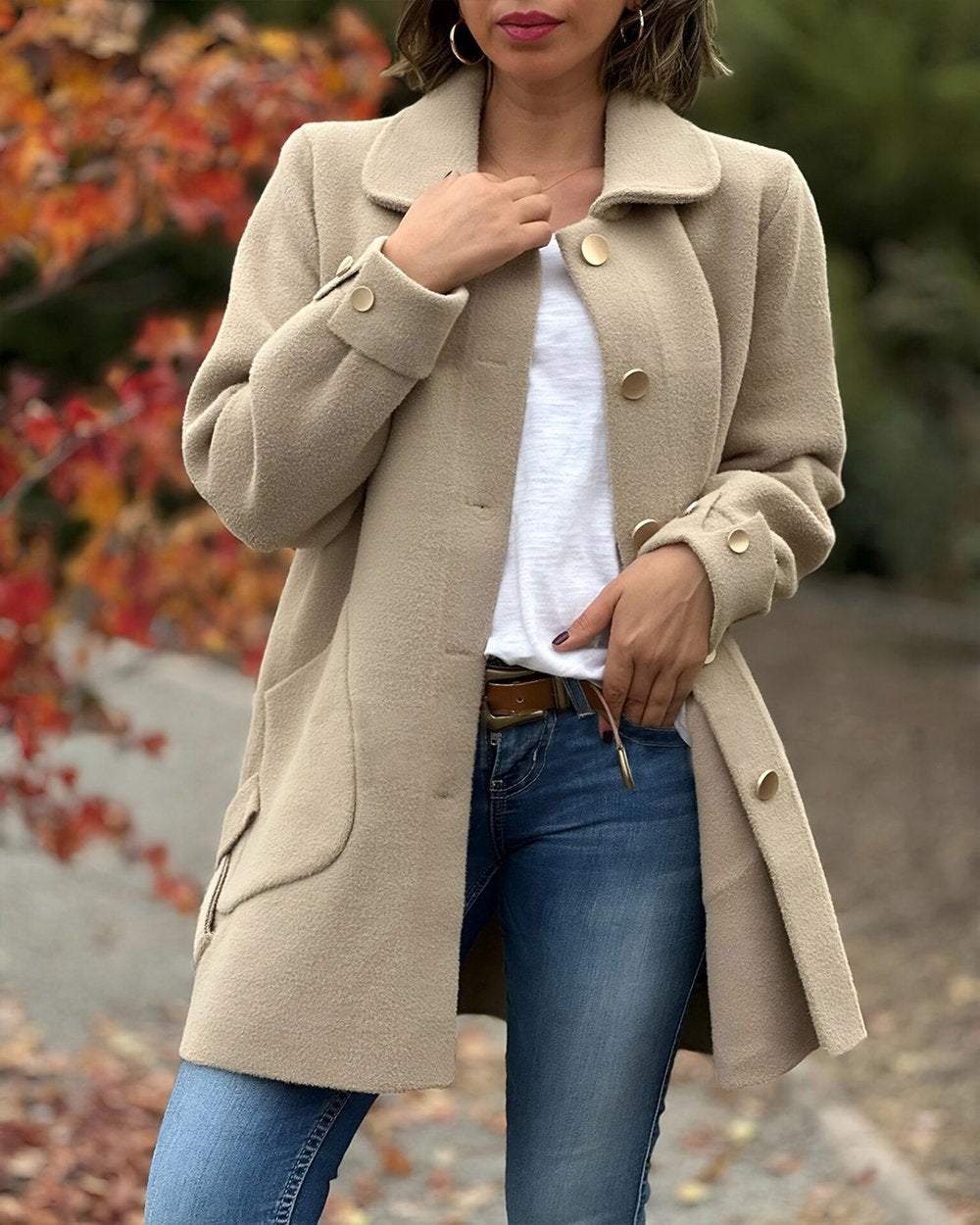 Schicke Jacke mit seitlichem Knoten elegant