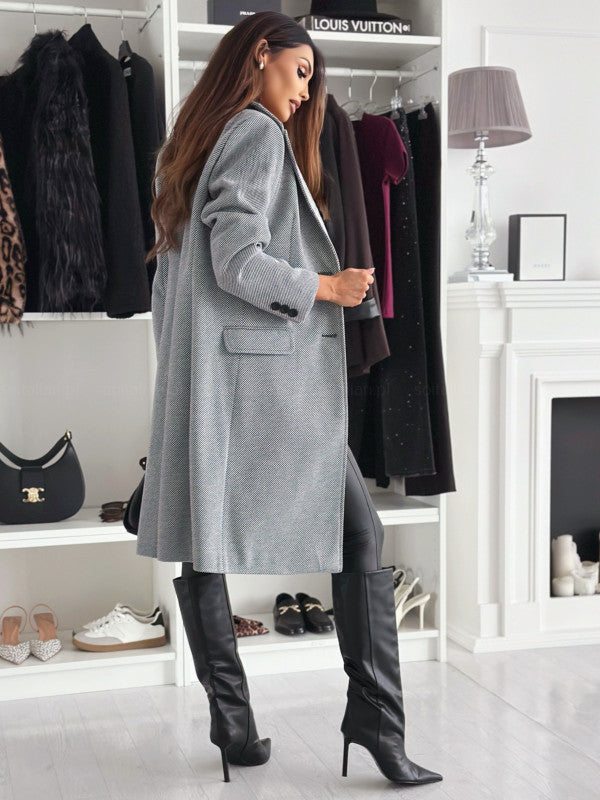 Schicker langer Wintermantel für Damen