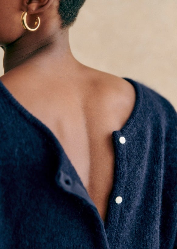 Gemütlicher grob gestrickter Cardigan-Pullover