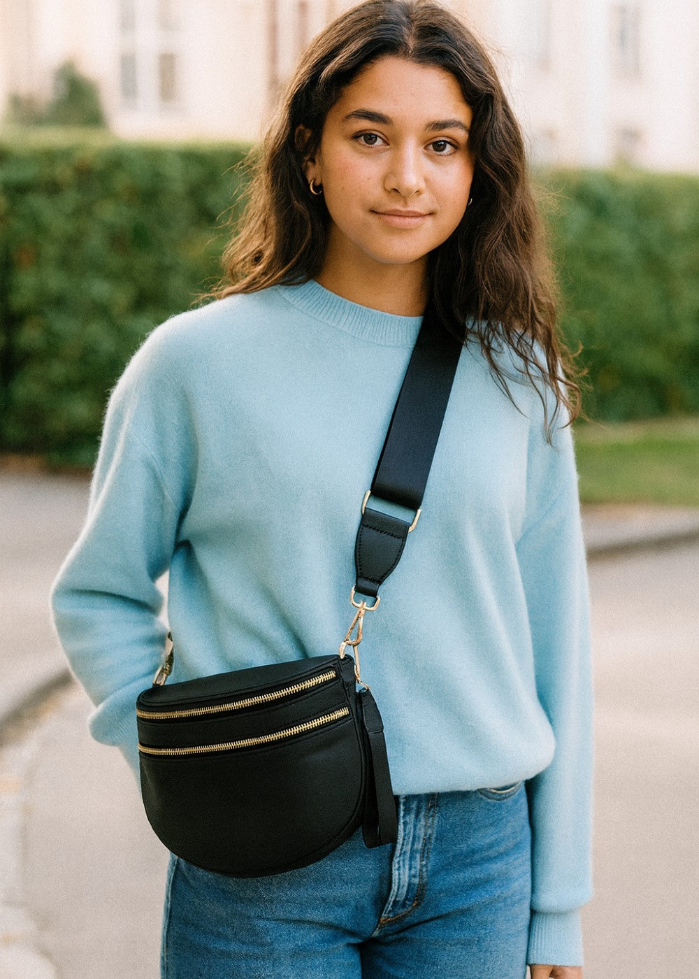 Elegante Leder-Gürteltasche für freihändige Mode