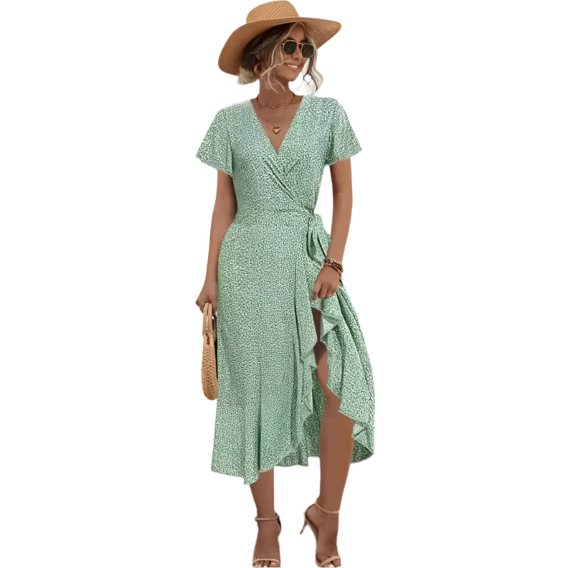 Bertha | Elegantes Wickelkleid mit Rüschen