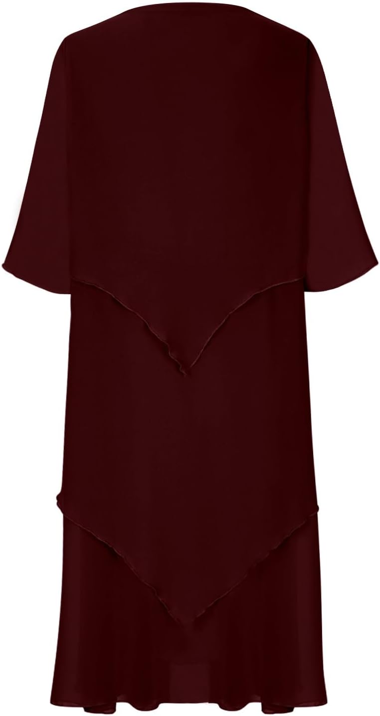 Oswald | Elegantes Chiffonkleid mit Lagenlook