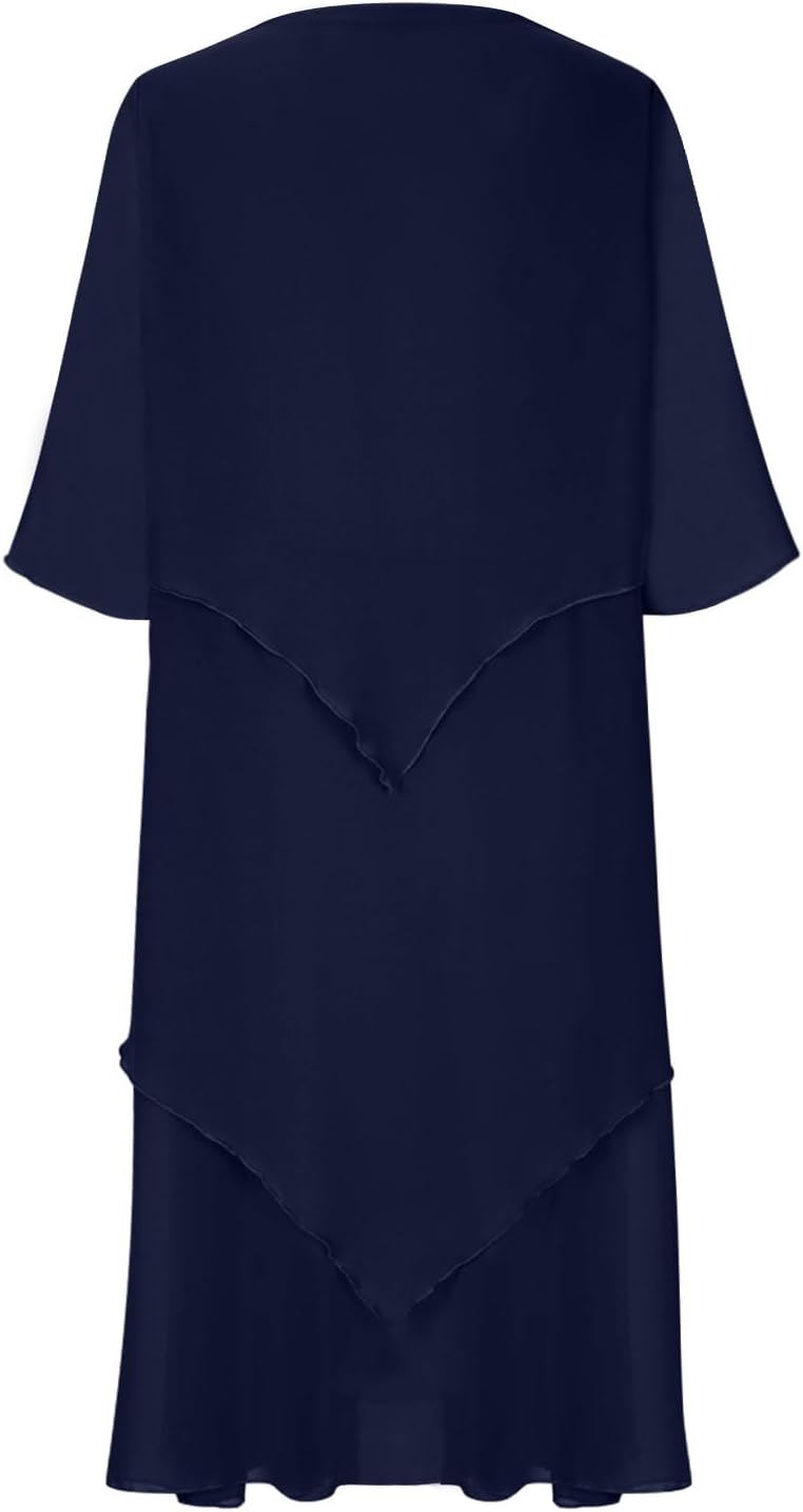 Oswald | Elegantes Chiffonkleid mit Lagenlook