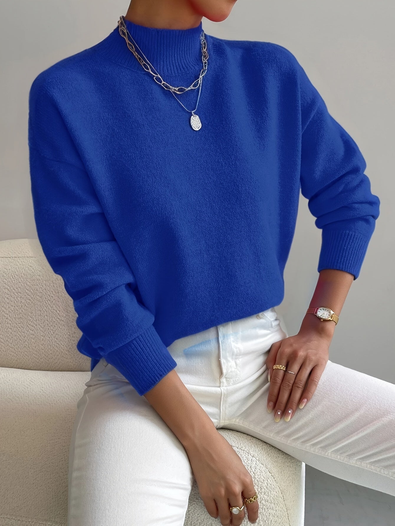 Gemütlicher eleganter Rollkragenpullover