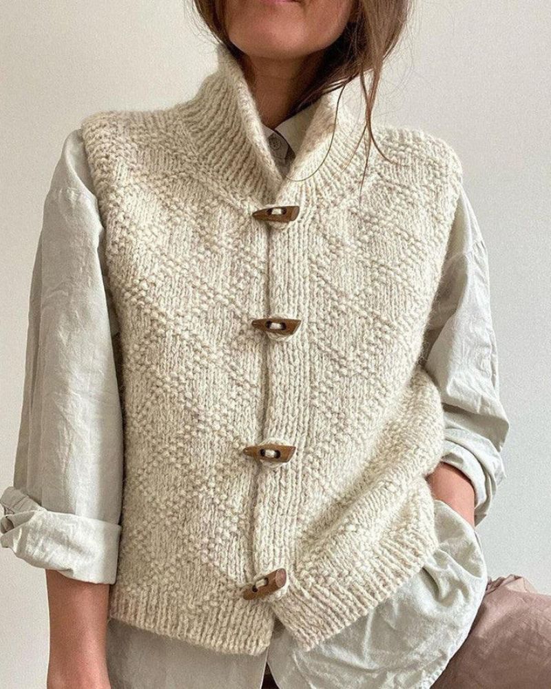 Schicke ärmellose Strickweste für stylisches Layering