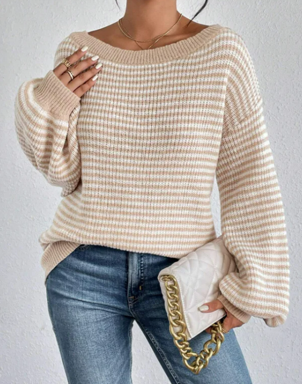 Gemütlicher Grobstrick-Pullover für herbstliche Lagenlooks