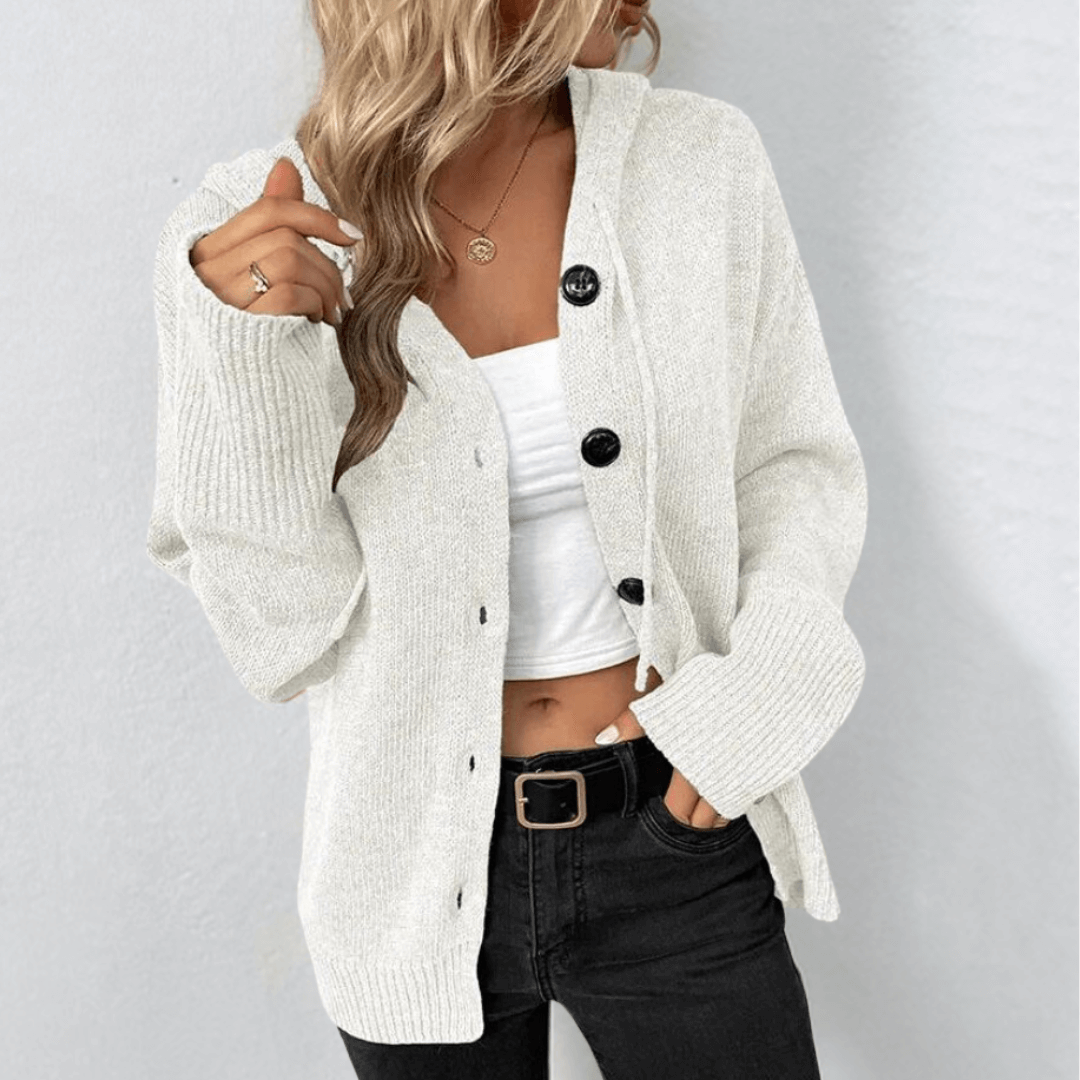 Gemütliche Strick-Cardigan mit Knopfleiste für Damen
