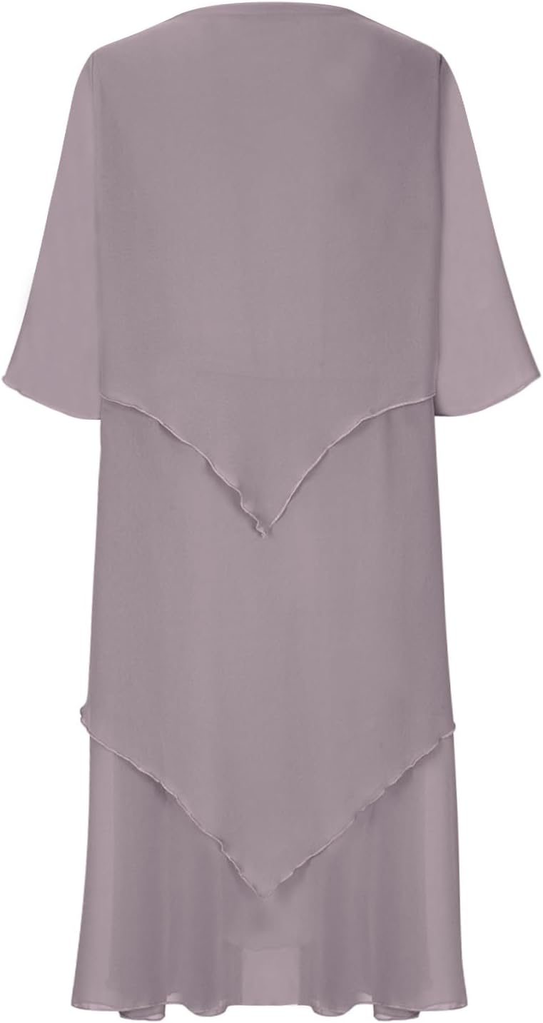 Oswald | Elegantes Chiffonkleid mit Lagenlook
