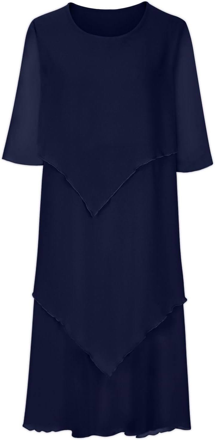 Oswald | Elegantes Chiffonkleid mit Lagenlook