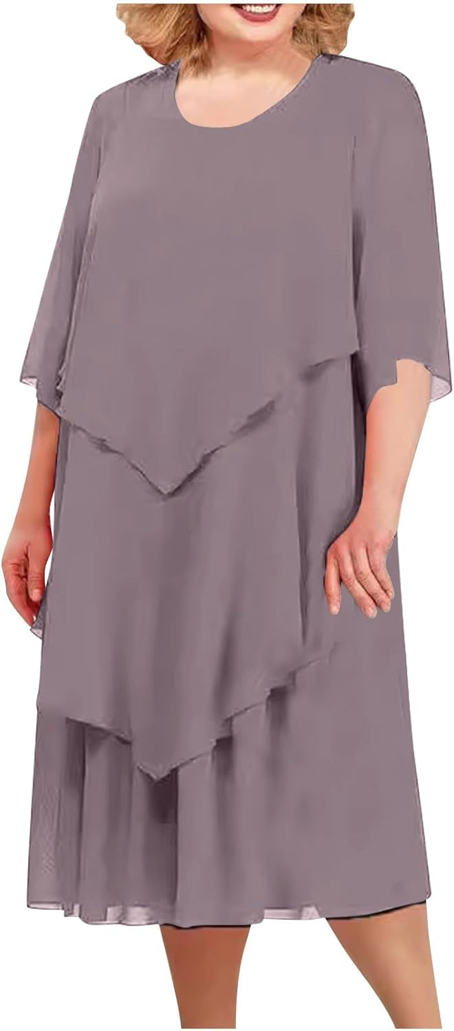 Oswald | Elegantes Chiffonkleid mit Lagenlook