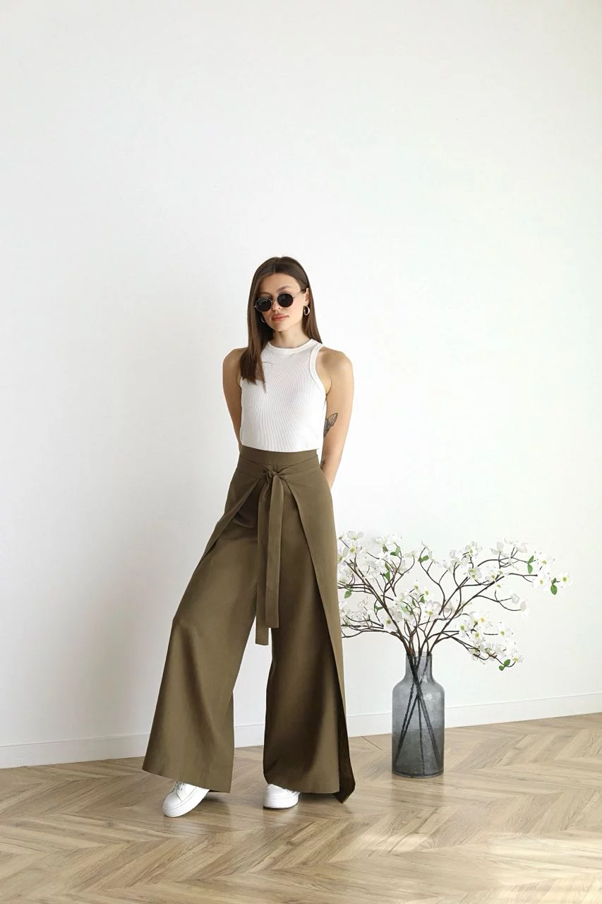 Lässige Leinenhose für Damen mit entspanntem Schnitt