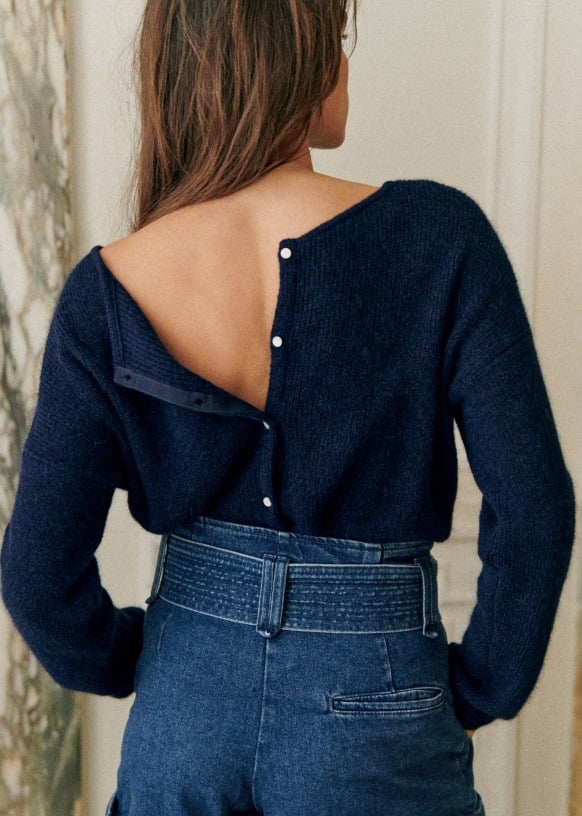 Gemütlicher grob gestrickter Cardigan-Pullover