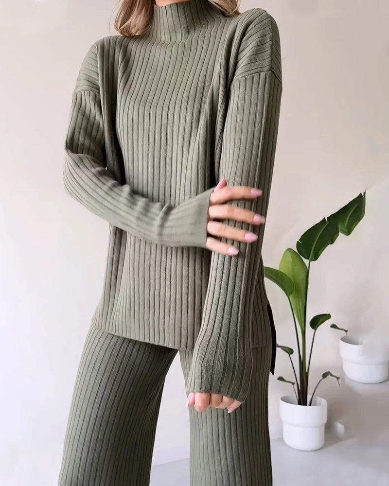 Schickes zweiteiliges Set mit Schlitz für mühelosen Casual-Stil