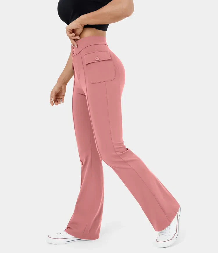 LOLLY™ - Casual Cargohose mit hoher Taille, Knöpfen und Klappentaschen