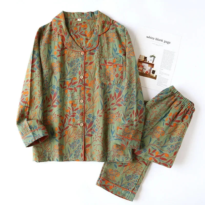 Zeke | Floral printed pajamas made of soft cotton