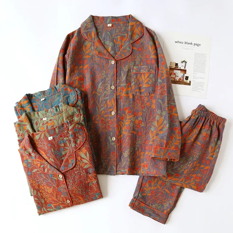 Zeke | Floral printed pajamas made of soft cotton