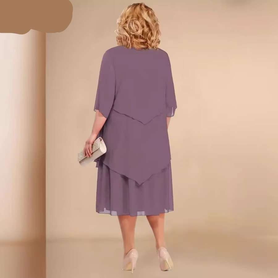 Oswald | Elegantes Chiffonkleid mit Lagenlook