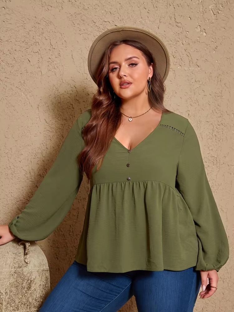 Oswald | Elegante Bluse mit V-Ausschnitt