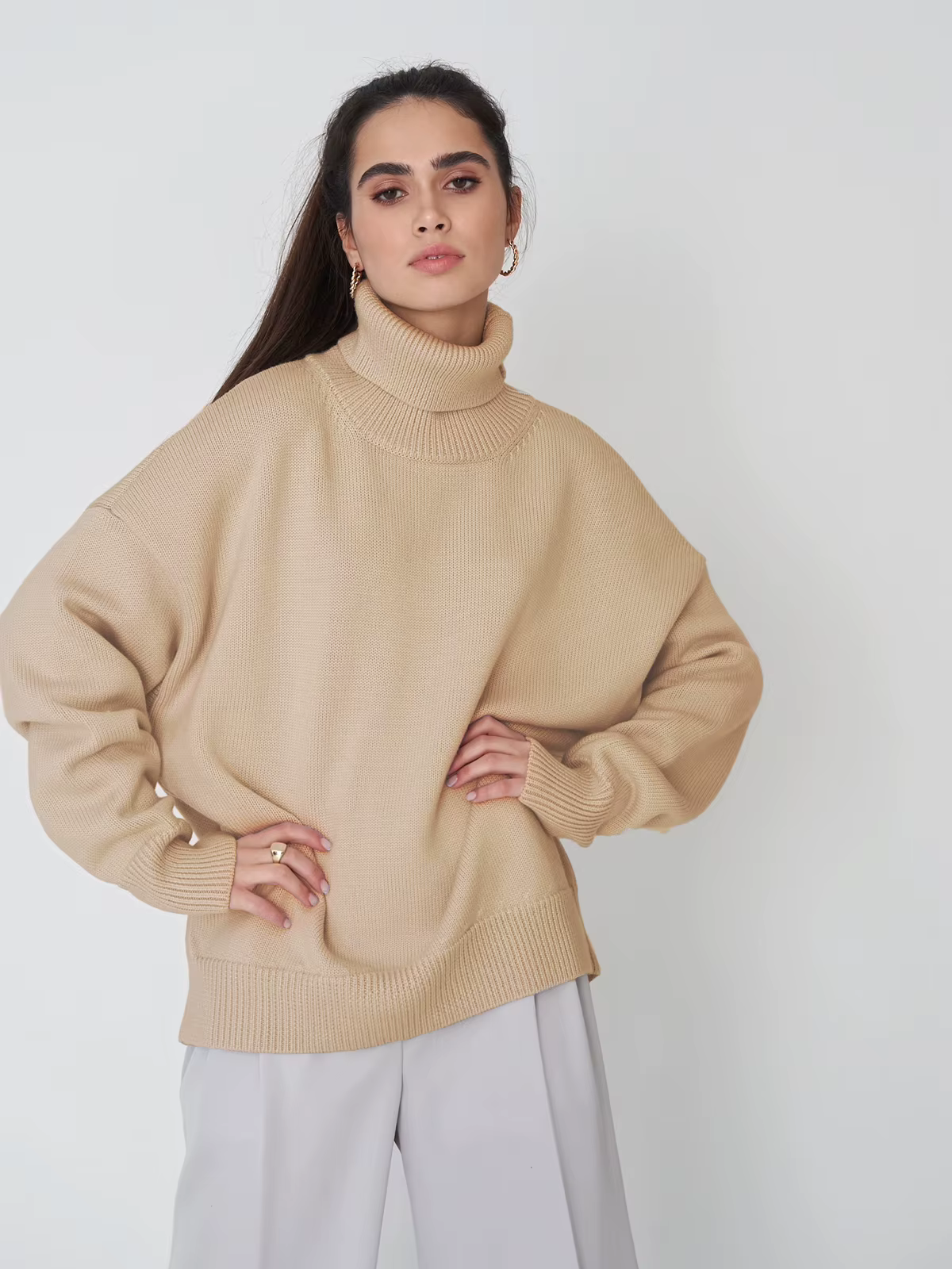 Adler™ – Kuscheliger Oversize-Pullover mit Rollkragen