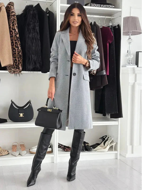 Schicker langer Wintermantel für Damen
