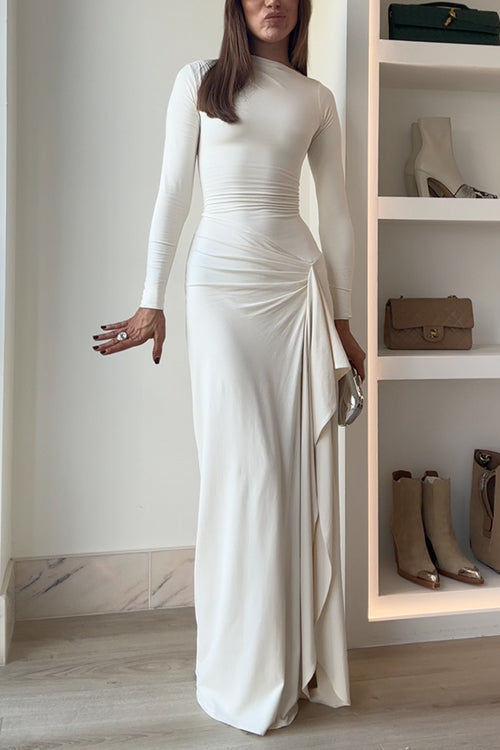 Elegantes fließendes Chiffon-Abendkleid