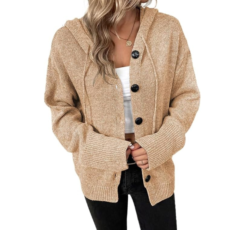 Gemütliche Strick-Cardigan mit Knopfleiste für Damen