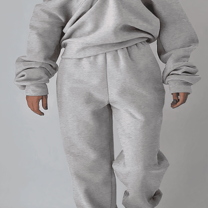 Gemütlicher Trainingsanzug mit Fleece-Futter für lässigen Komfort