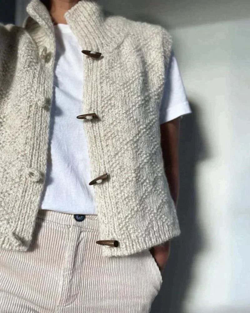 Schicke ärmellose Strickweste für stylisches Layering