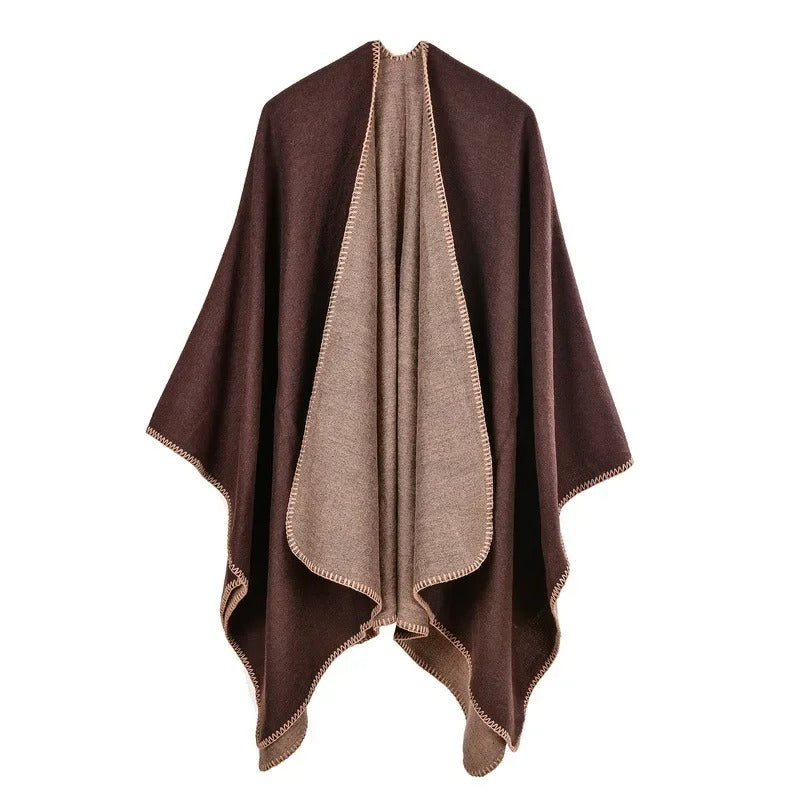 Frieda | Warmer Poncho mit fließendem Schnitt