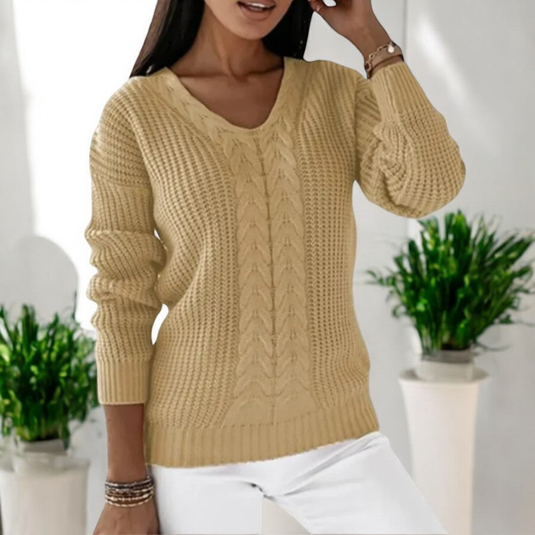Gemütlicher skandinavischer Strickpullover für den Alltagsstil