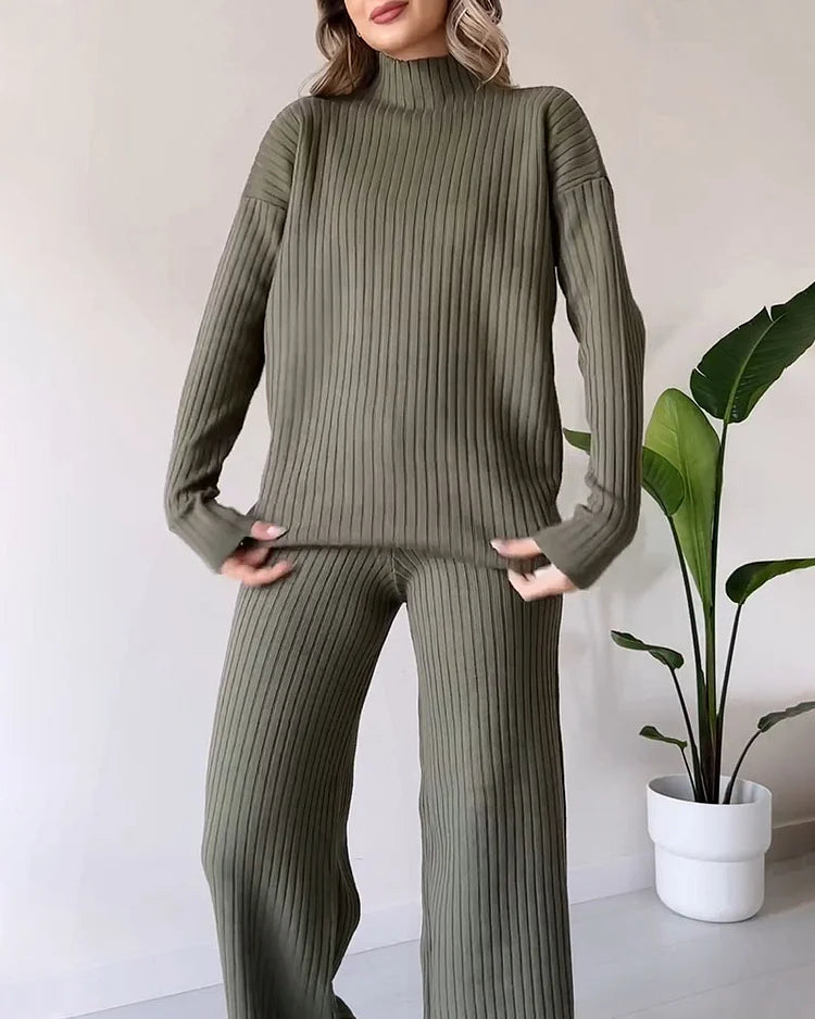 Schickes zweiteiliges Set mit Schlitz für mühelosen Casual-Stil