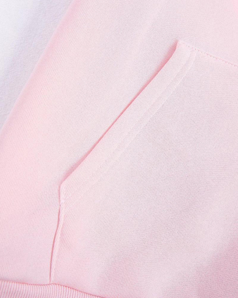 Gemütlicher rosa Kapuzenpullover mit Kängurutaschen für Damen