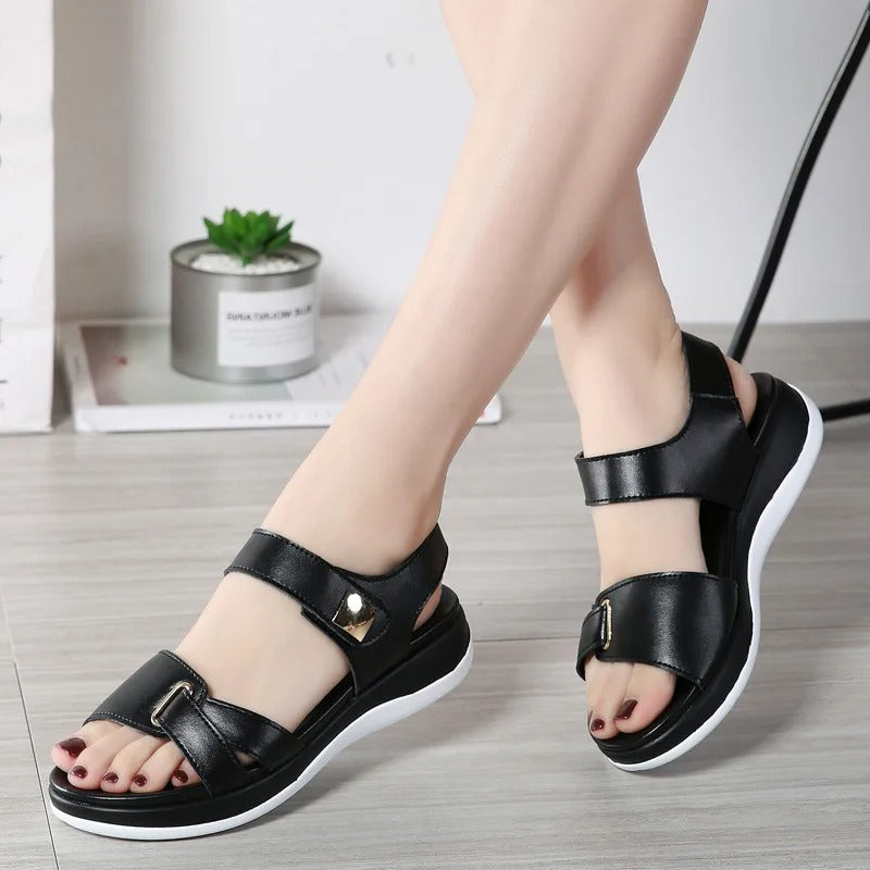 Quenilda | Komfort-Sandalen mit verstellbarem Klettverschluss