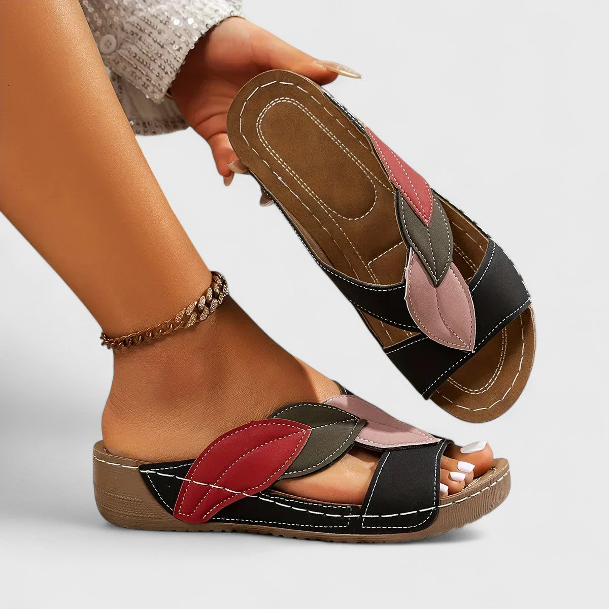 Orthopädische Slip-On Sandalen für ganztägigen Komfort
