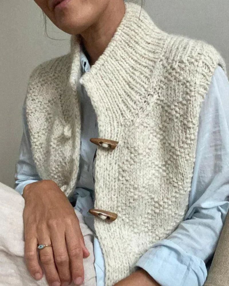 Schicke ärmellose Strickweste für stylisches Layering