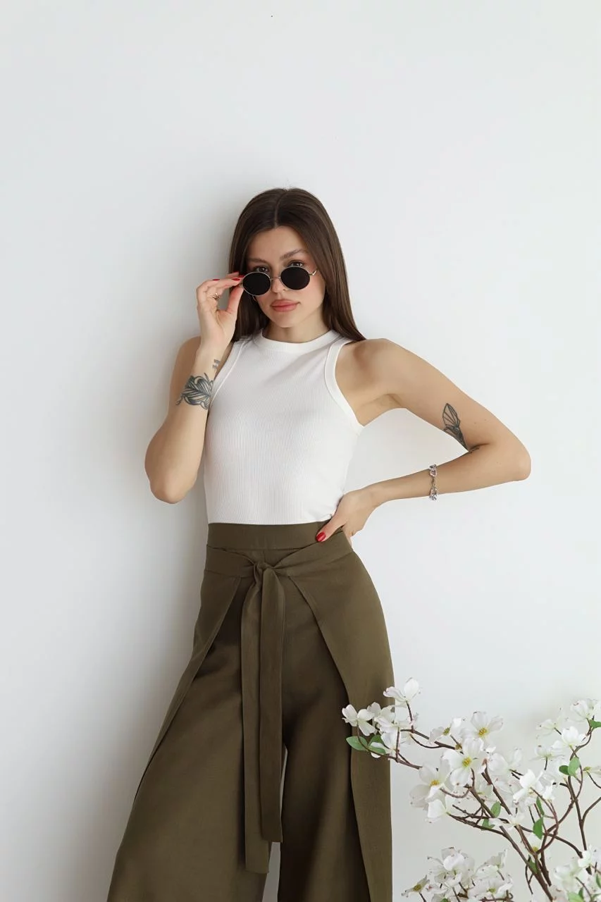 Lässige Leinenhose für Damen mit entspanntem Schnitt