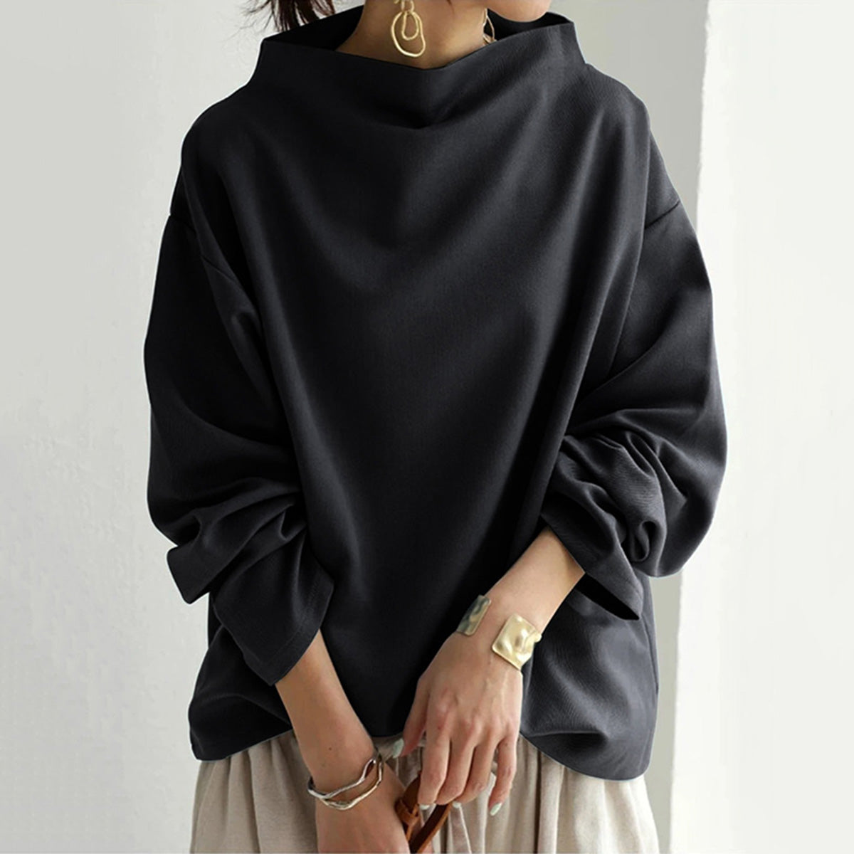 Gemütlicher eleganter Strickpullover