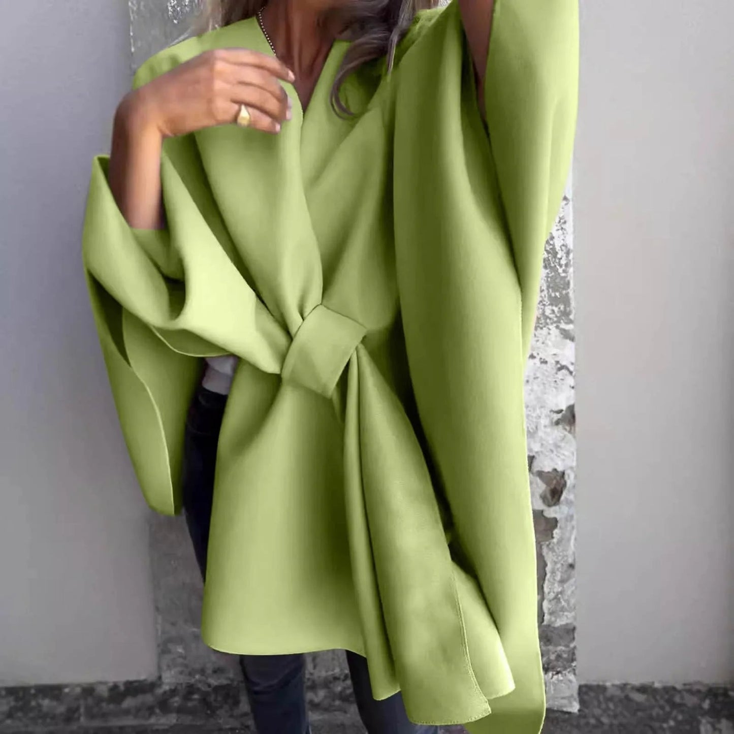 Gemütlicher Strick-Longcardigan mit Fledermausärmeln