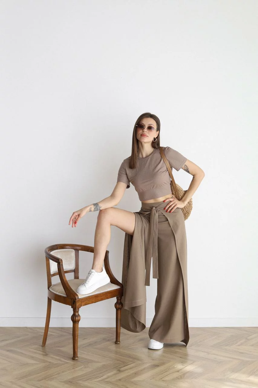 Lässige Leinenhose für Damen mit entspanntem Schnitt