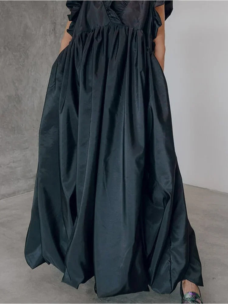 Frieda | Elegantes Maxikleid mit Rüschenärmeln
