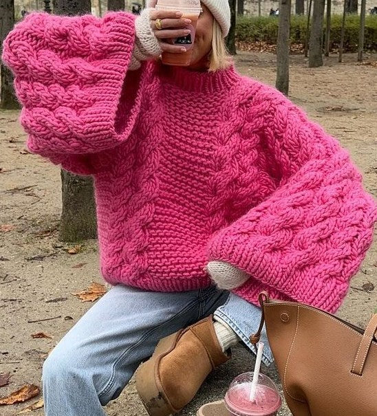 Frank™ – Grober Zopfmusterpullover