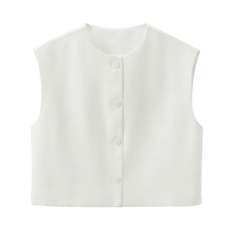 Eudora | Minimalistisch Button-Front Vest