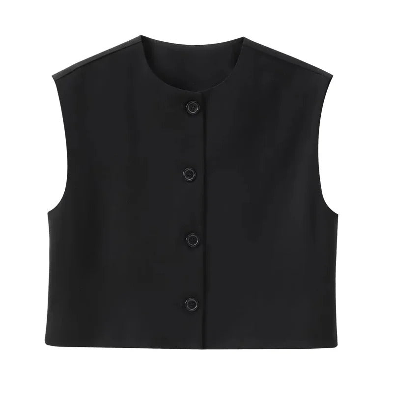Eudora | Minimalistisch Button-Front Vest